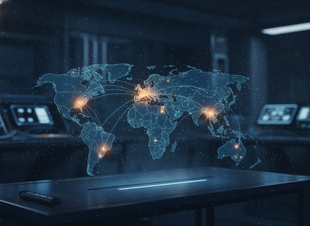 Global footprint map showing India, Kenya, Tanzania, UAE, Germany